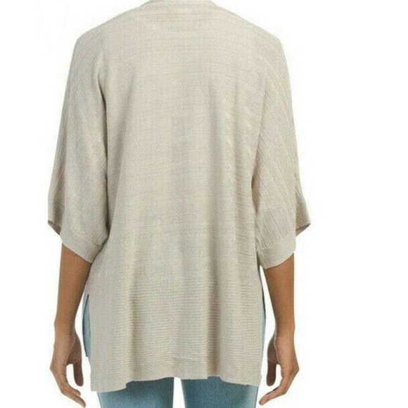 Rachel Zoe Linen Blend Beige Cardigan - Size S - Picture 5 of 7